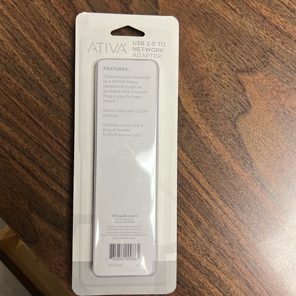 NIB Ativa USB 2.0 to Network Adapter - Picture 2 of 3